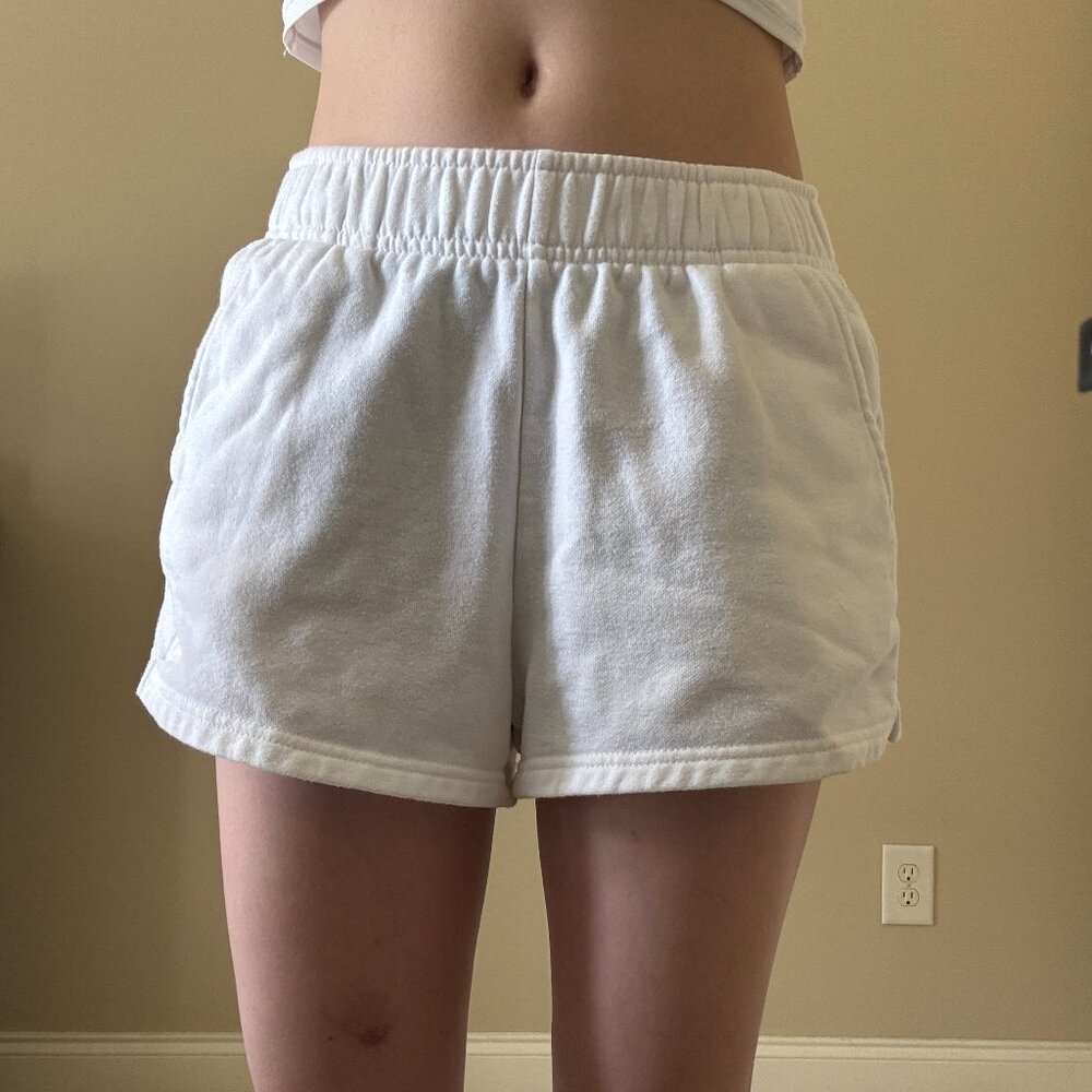 White North Face shorts